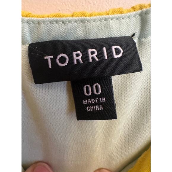 Torrid Colorblock Tiered Maxi Dress Women’s 00 Sleeveless Summer - Picture 2 of 6